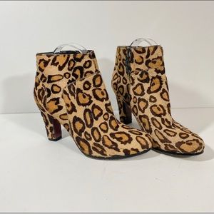 Sam Edelman Leopard Print Calf Hair Booties Salina